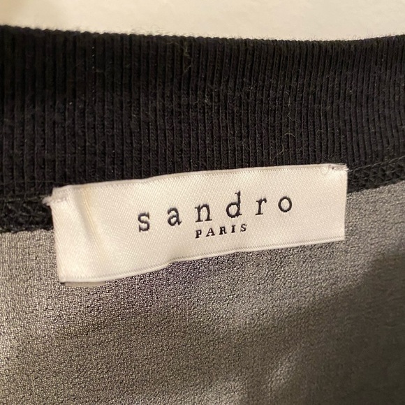 Sandro Paris Cotton Sweatshirt with Must-See Back Detail!! - Picture 2 of 7